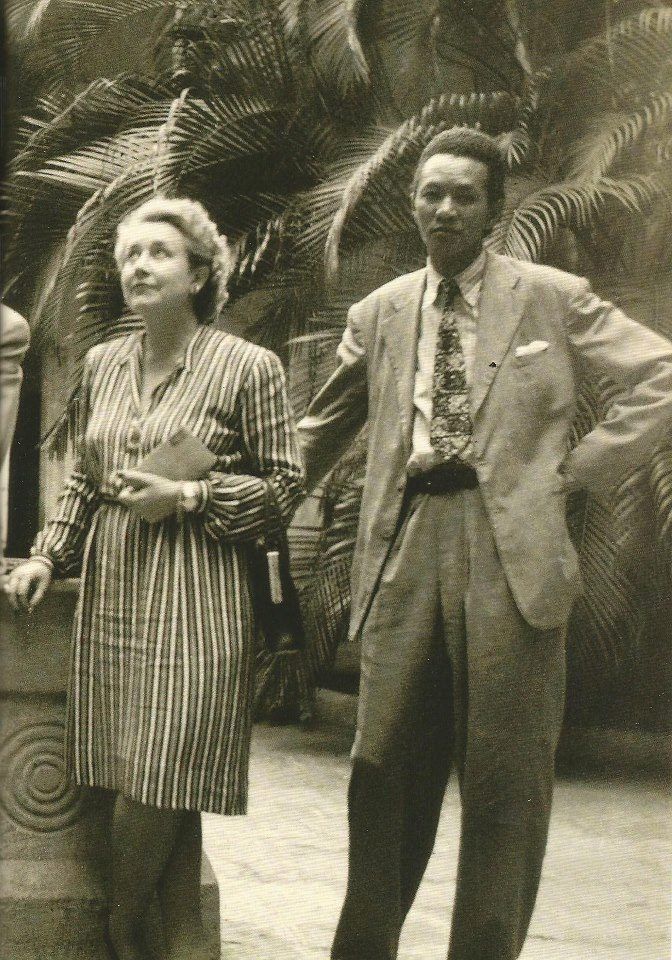Pie de página: Wifredo Lam y Lydia Cabrera en Las VIllas, Cuba (1948). Foto tomada de Sothebys.