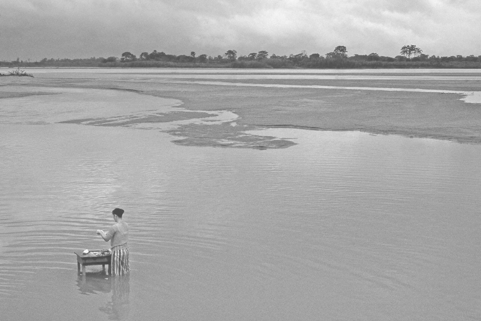 Río Arauca en Arauquita, 1990. Foto de Jorge Mario Múnera.