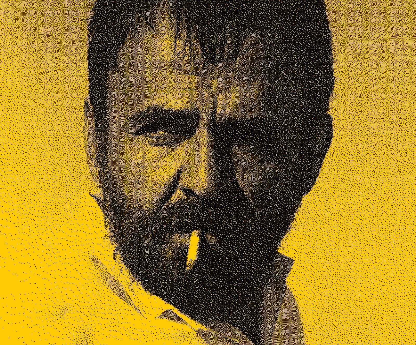 Raúl Gómez Jattin. Foto tomada de poesiahispana.com, con ilustración de Nicolás Consuegra.