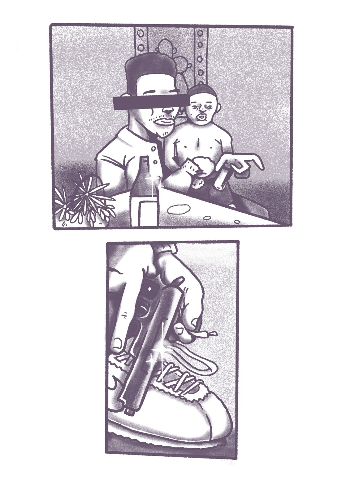 Ilustración de Gavilán para Normas Rappa (2020), de Santiago Cembrano y Gavilán, publicado por Quimbombó Editorial.