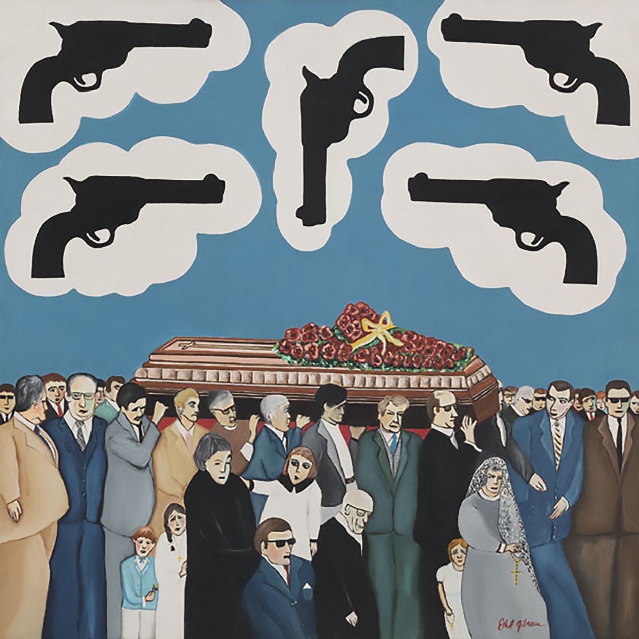 Lunes, martes, miércoles, jueves, viernes, sábado, domingo, 1987. Pintura de Ethel Gilmour.