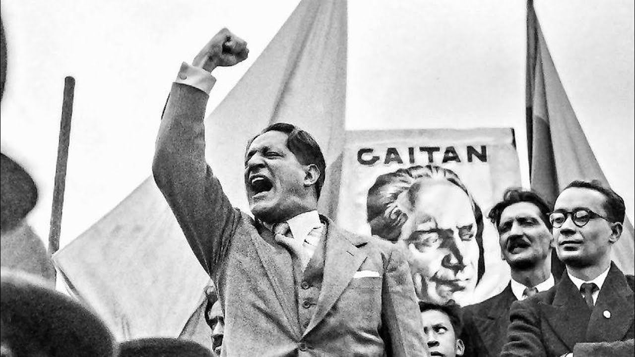 Gaitán en una manifestación de 1948. Foto de Luis Alberto Gaitán, Lunga.