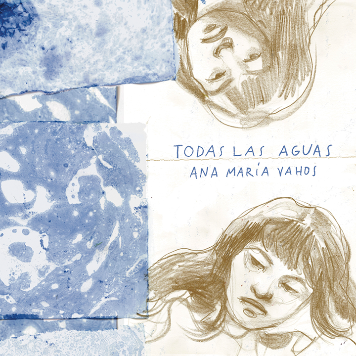 Portada del álbum Todas las aguas de Ana María Vahos. Ilustración de Elizabeth Builes.