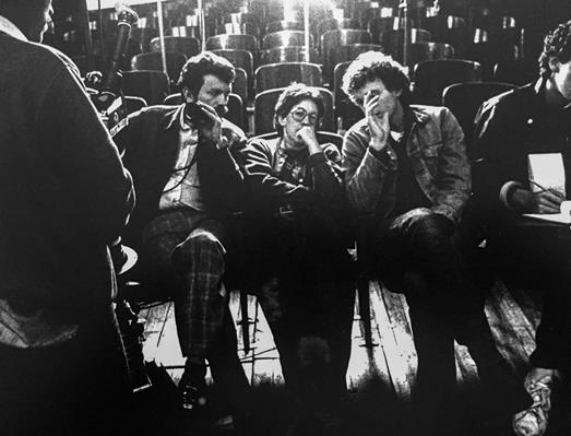 Camila Loboguerrero con sus colegas Gustavo Barrera y Sergio Cabrera. Foto del archivo de Lucas y Matías Maldonado.