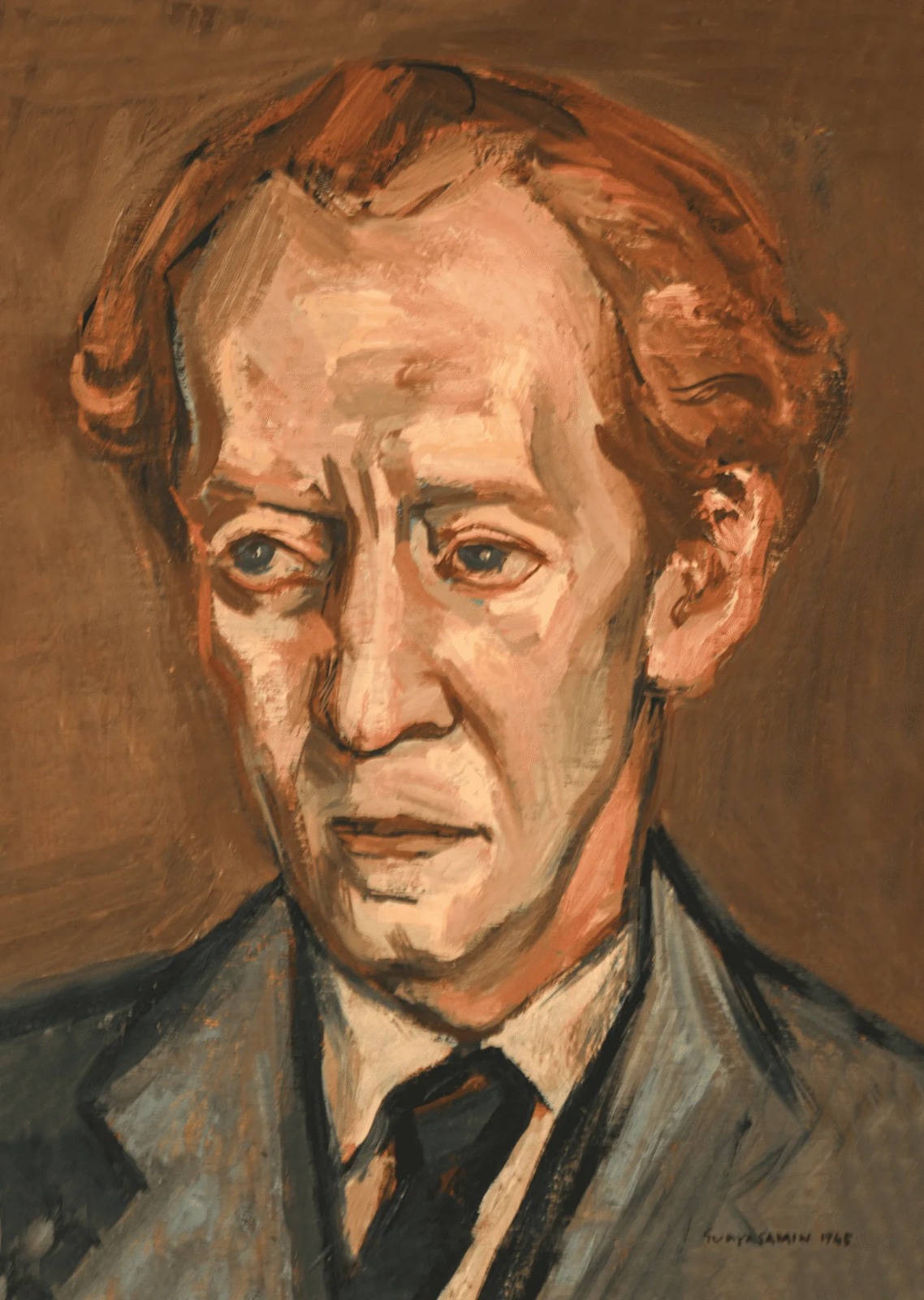 Retrato de César Uribe Piedrahíta, óleo de Oswaldo Guayasamín (1946)