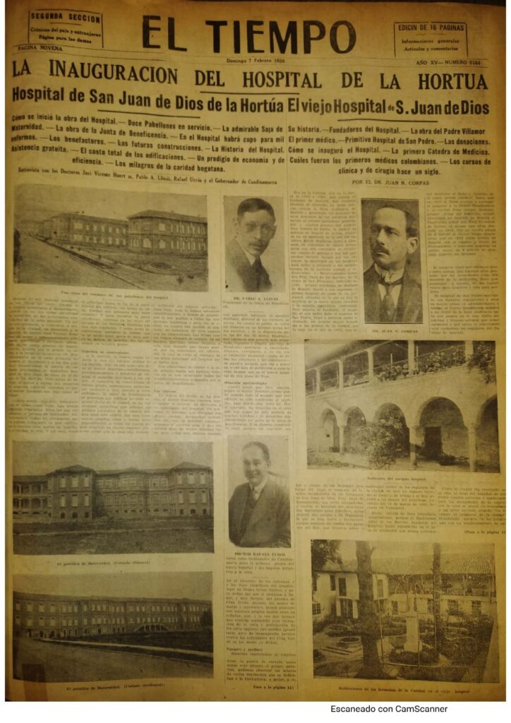 Página novena, El Tiempo, 7 de febrero de 1926.