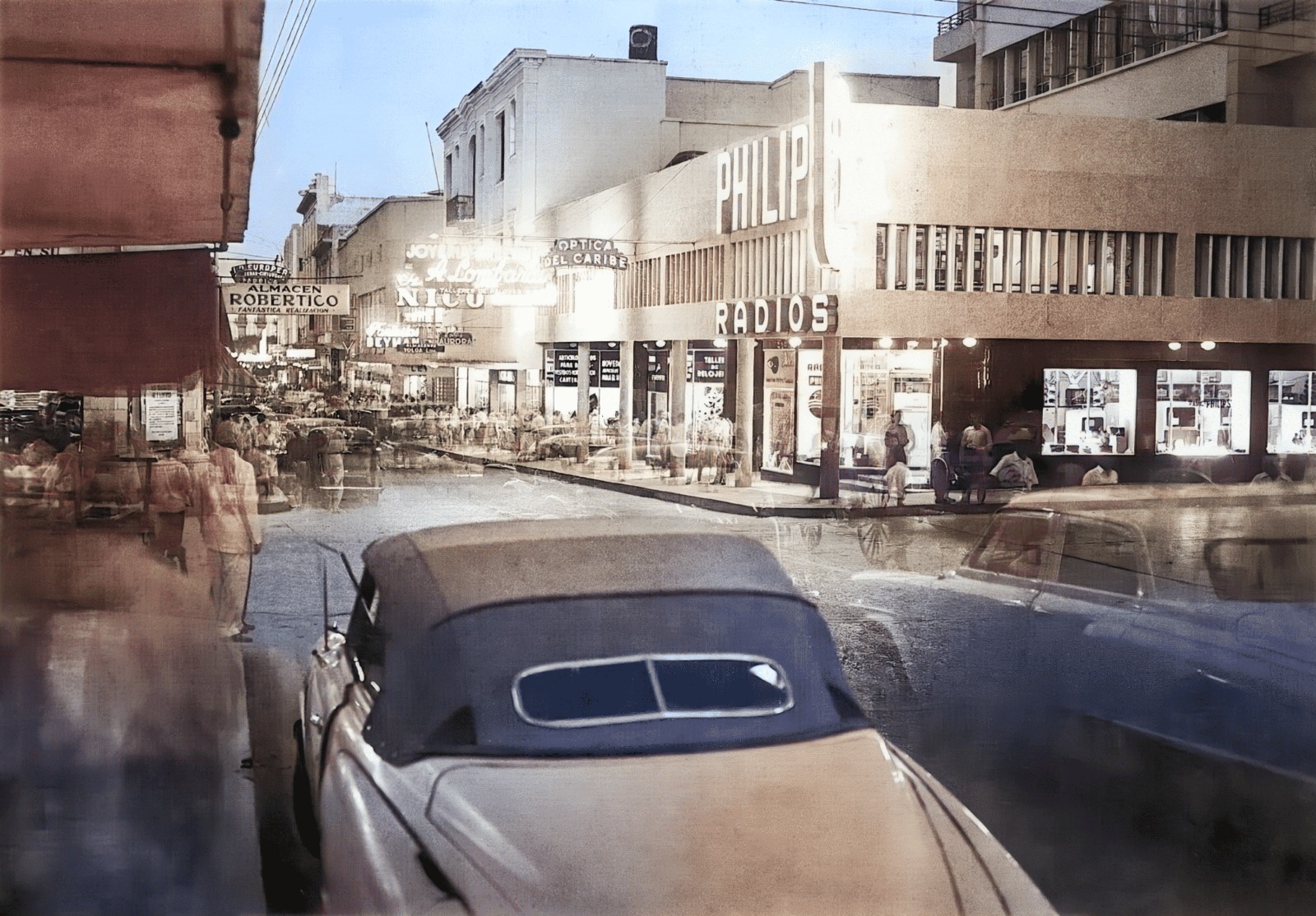 Carrera Progreso (actual carrera 41) en Barranquilla, circa 1950. NEREO LÓPEZ / BIBLIOTECA NACIONAL DE COLOMBIA