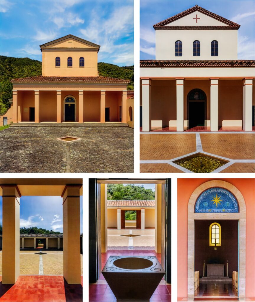 Detalles de los monasterios de Santa María de la Epifanía y El Paráclito Divino, ubicados en la vereda Quebrada Arriba, en Guatapé, Antioquia. © CARLOS TOBÓN / EDICIONES GAMMA