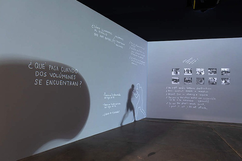 Formas de lucha, 2026. Instalación de video, 16 min. Exposición internacional In Minor Keys, basada en un concepto de Koyo Kouoh. © Photo: Luca Zambelli Bais. Cortesía de La Biennale di Venezia.